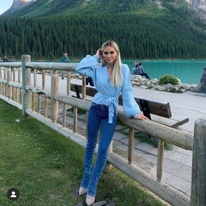 Majorelle front tie sweater cardigan